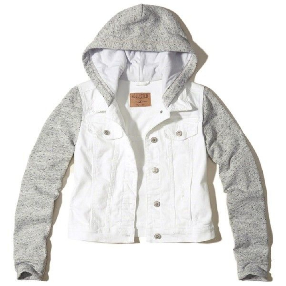 Hollister denim|sweat jacket